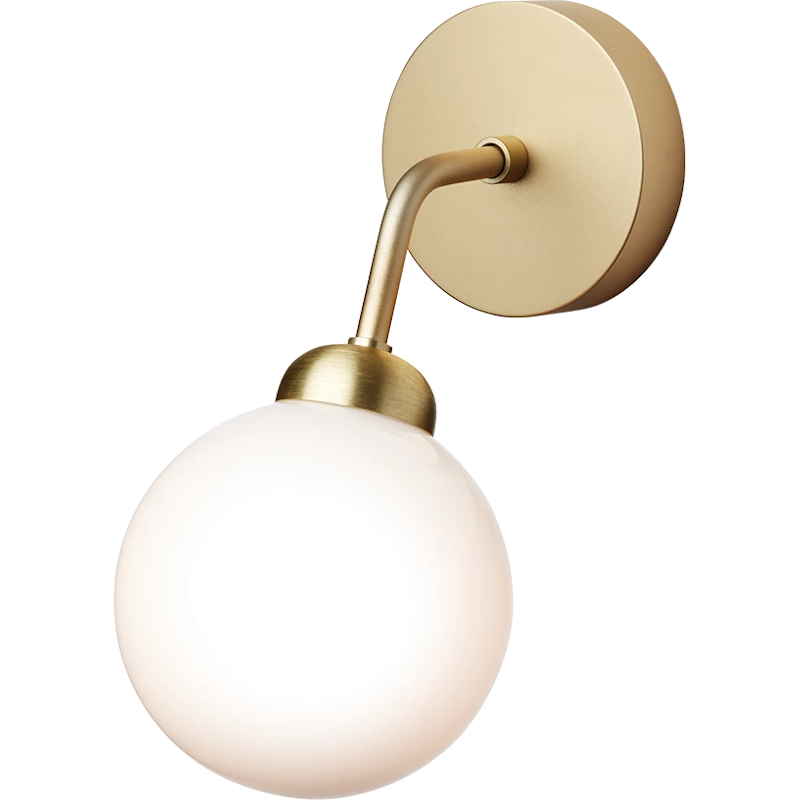 Apiales Wall Lamp, Brass / Opal