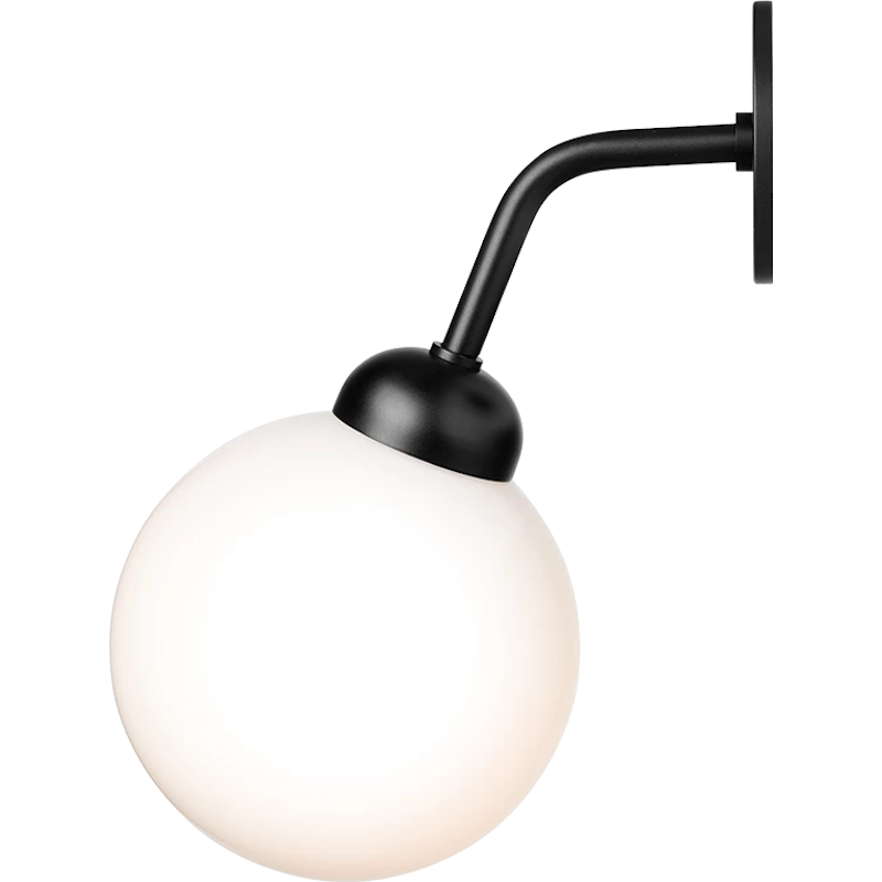 Apiales Wall Lamp Integrated, Satin Black / Opal