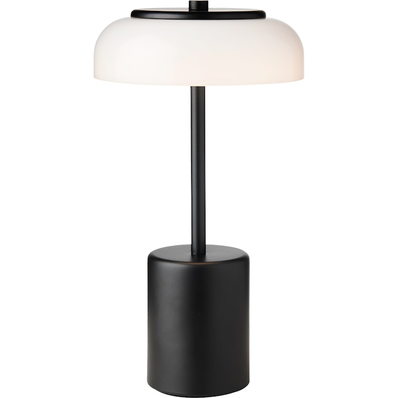 Blossi Mini Table Lamp Portable, Black / Opal