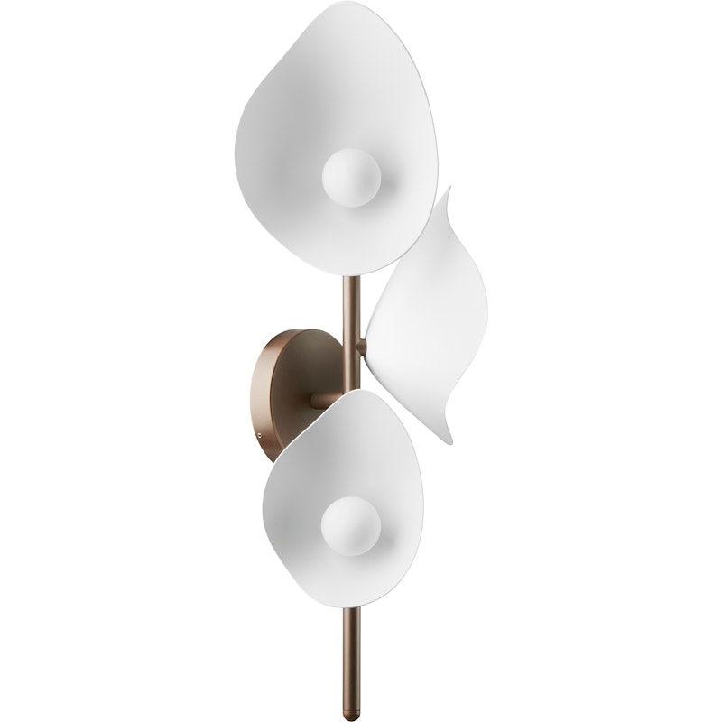 Florii 3 Wall Lamp, Dark Bronze / White