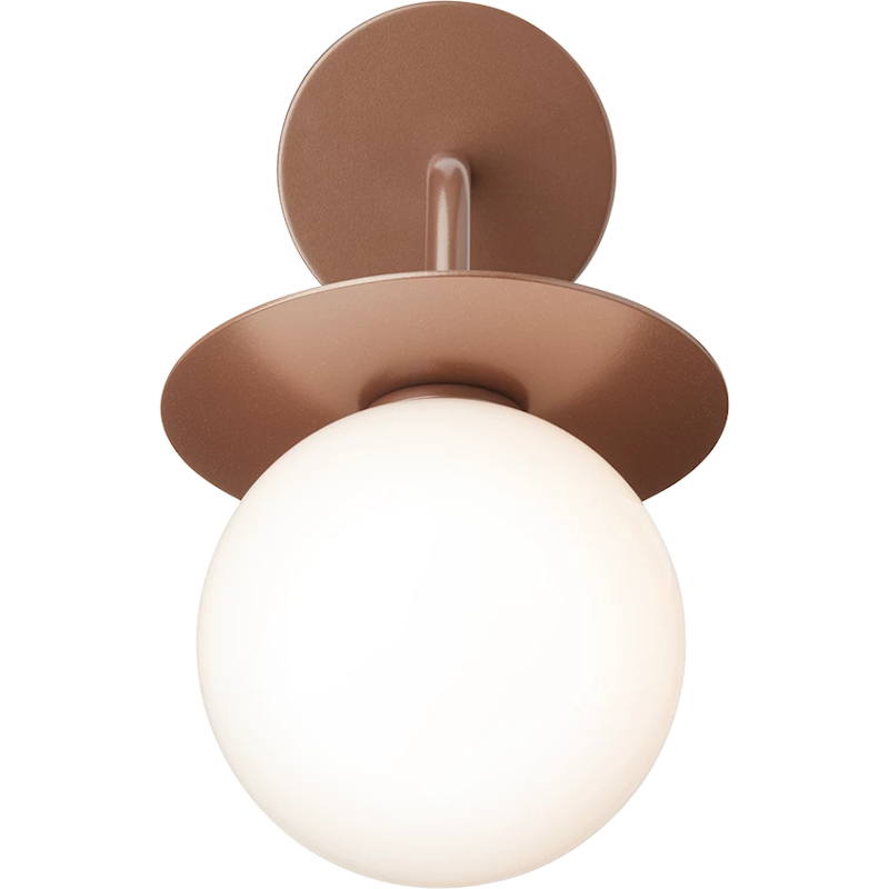 Liila Wall Lamp Outdoor, Dark Bronze / Opal