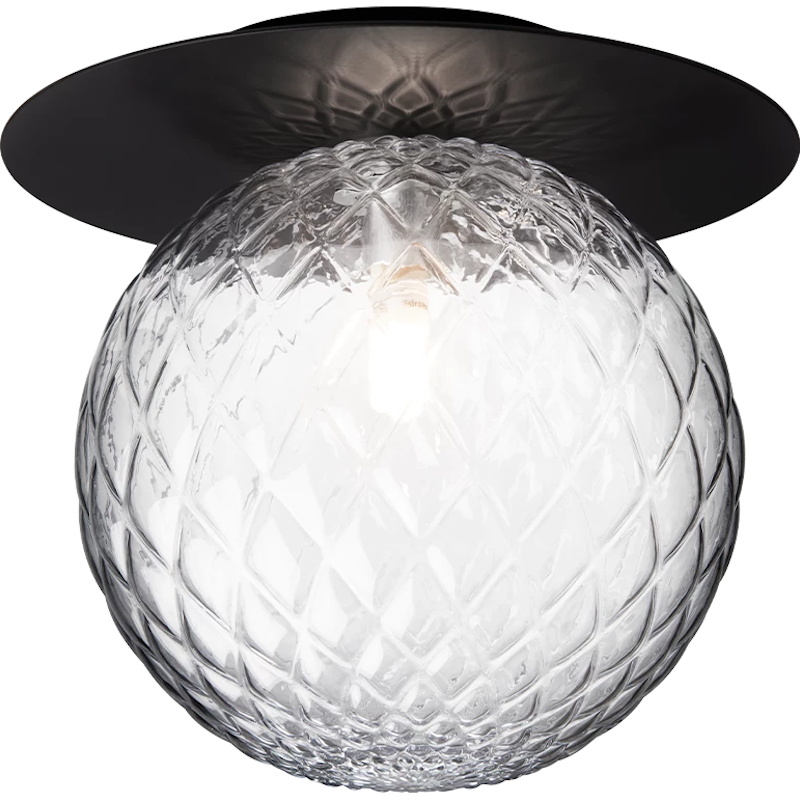 Liila 1 Wall/Ceiling Lamp 255 mm, Black / Clear