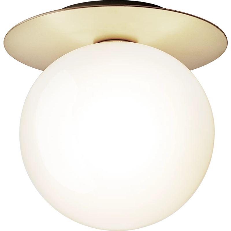 Liila 1 Wall/Ceiling Lamp 255 mm, Nordic Gold / Opal