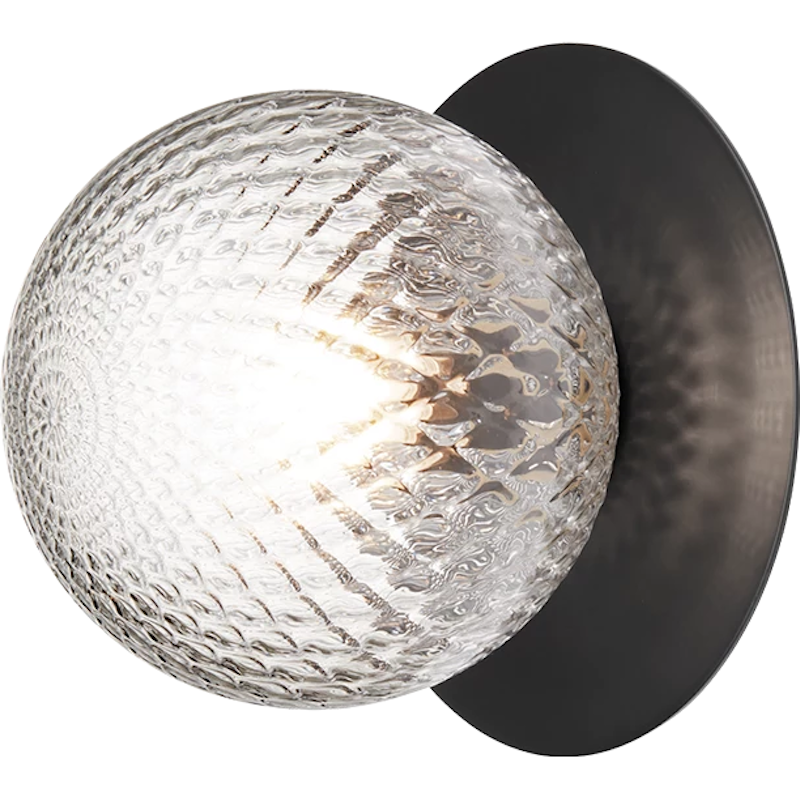 Liila 1 Wall/Ceiling Lamp Outdoor 165 mm, Black / Clear