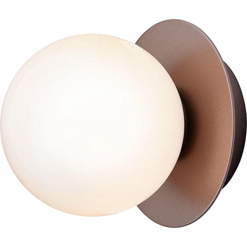 Liila 1 Wall/Ceiling Lamp 140 mm, Dark Bronze / Opal