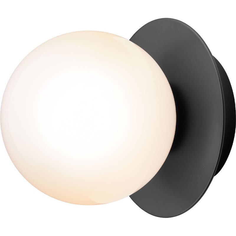 Liila 1 Wall/Ceiling Lamp 140 mm, Black / Opal