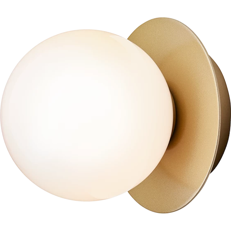 Liila 1 Wall/Ceiling Lamp 140 mm, Nordic Gold / Opal