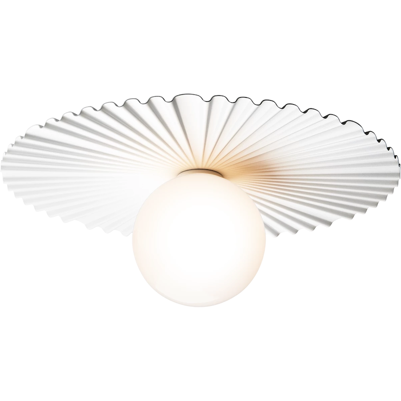 Liila Muuse Wall/Ceiling Lamp 420 mm, White / Clear