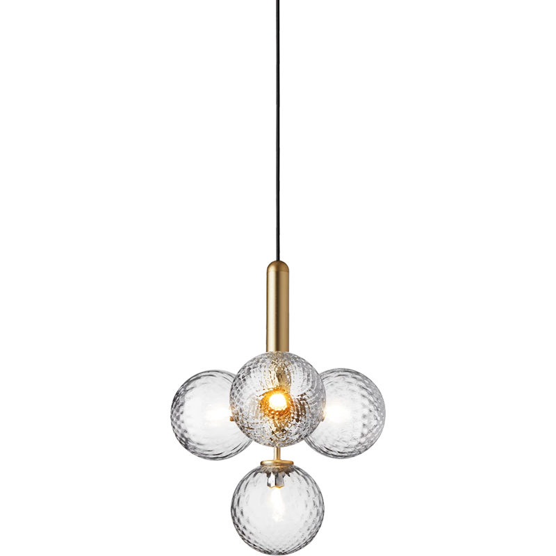 Miira 4 Chandelier, Brass / Clear