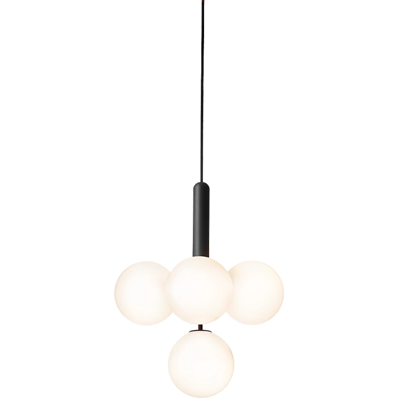 Miira 4 Chandelier, Rock Grey / Opal