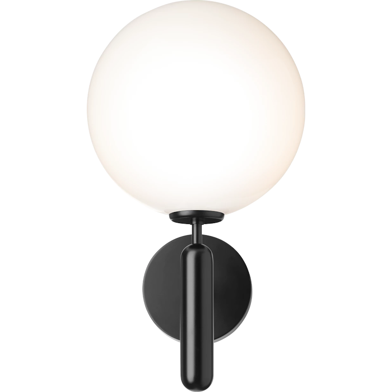 Miira Wall Lamp Outdoor, Black / Opal