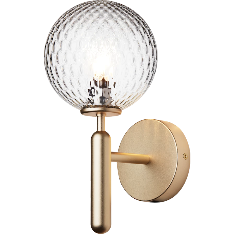 Miira Wall Lamp, Brass / Clear