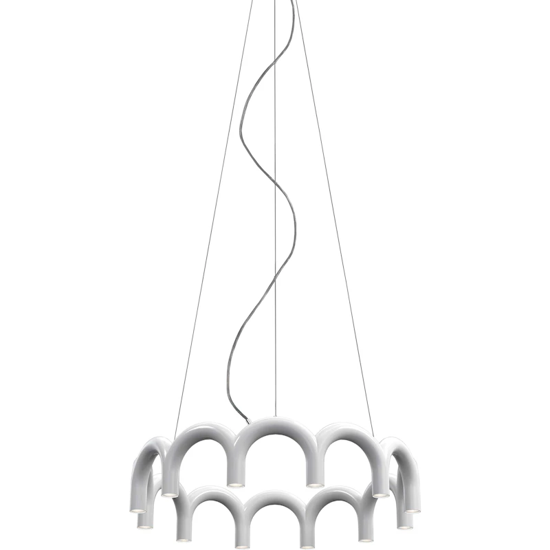 Arch Circle 98 Pendant, White