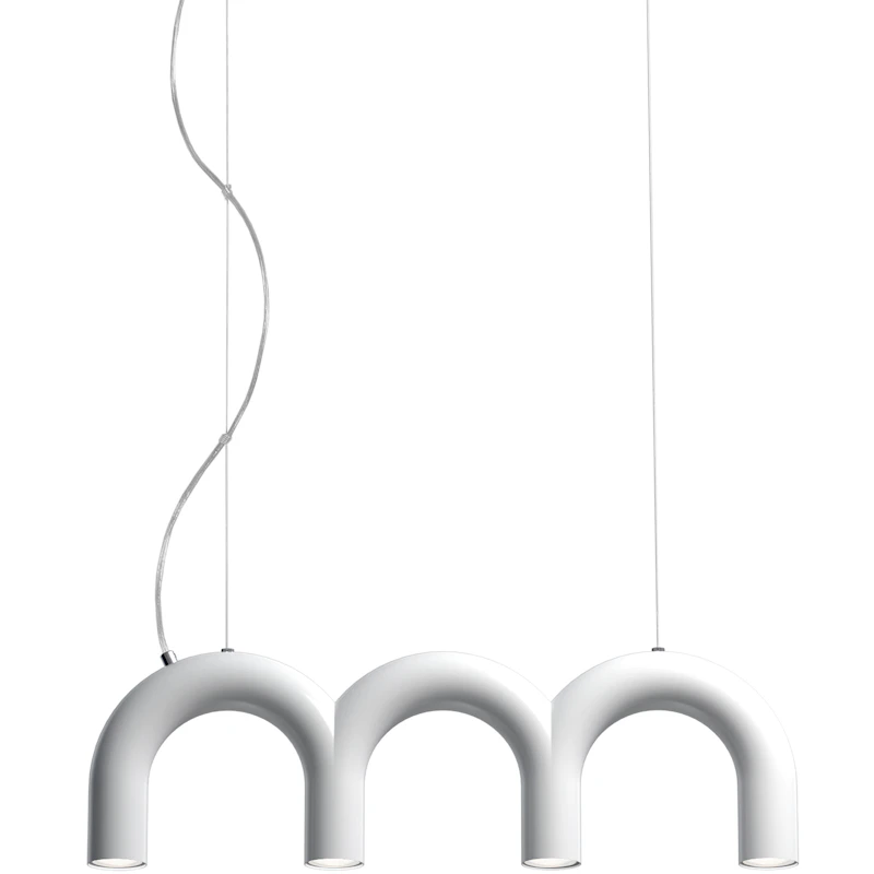 Arch Triplette Pendant, White