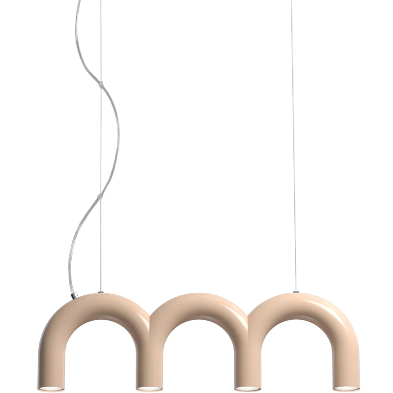 Arch Triplette Pendant, Nude