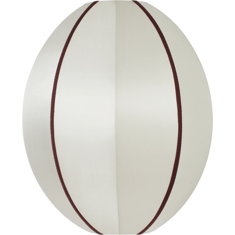 Indochina Lampshade Oval Small, Off-White / Bordeaux