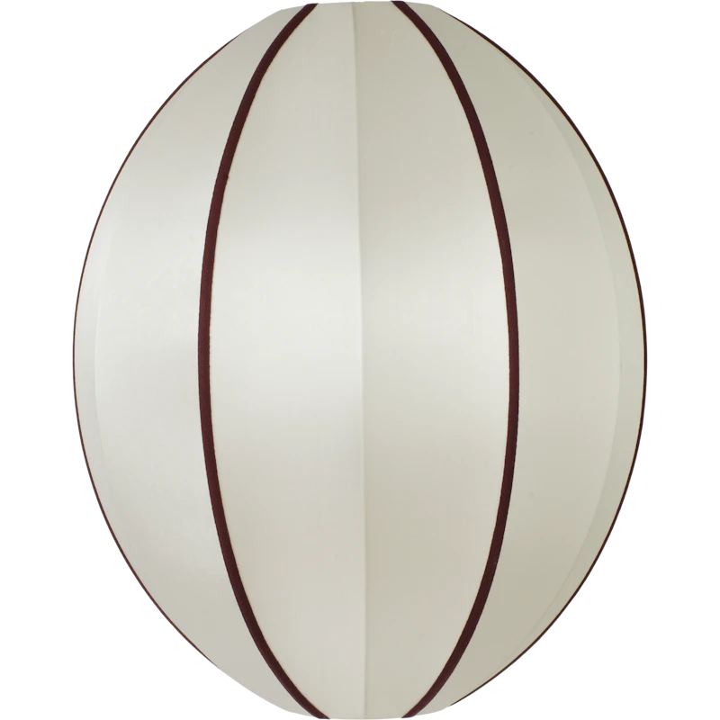 Indochina Lampshade Oval Large, Off-White / Bordeaux