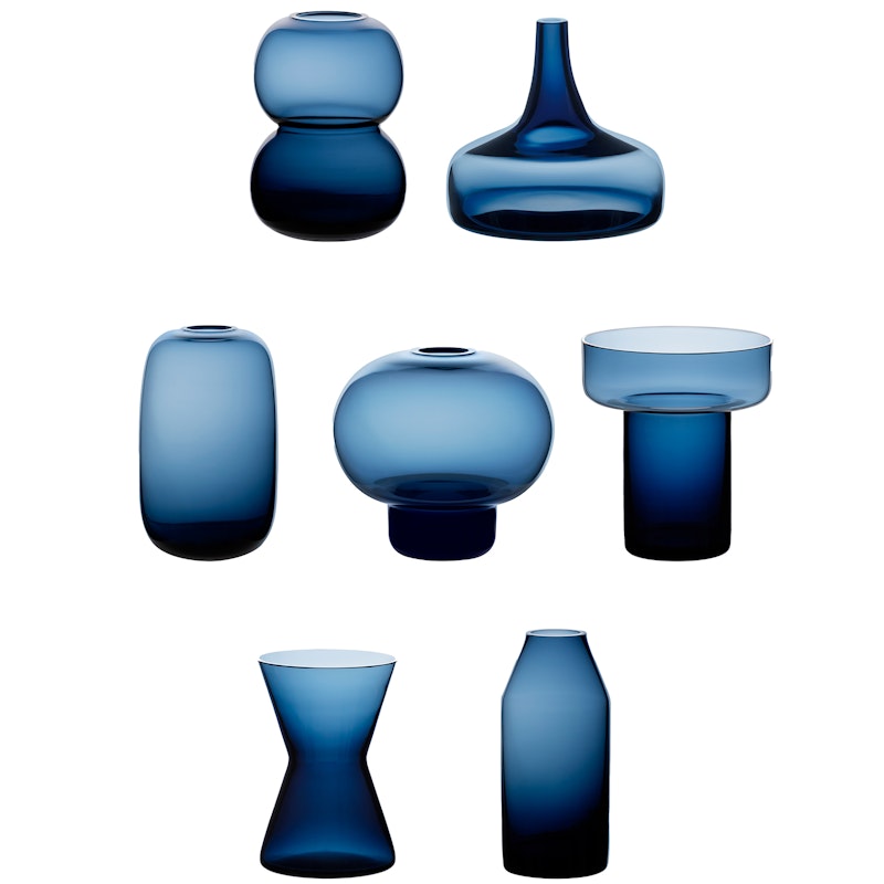 Midsummer Mini Vases 7-pack, Midnight Blue