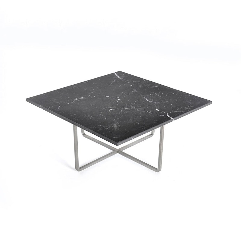 Ninety Coffee Table 80 cm, Steel Base, Black Marble