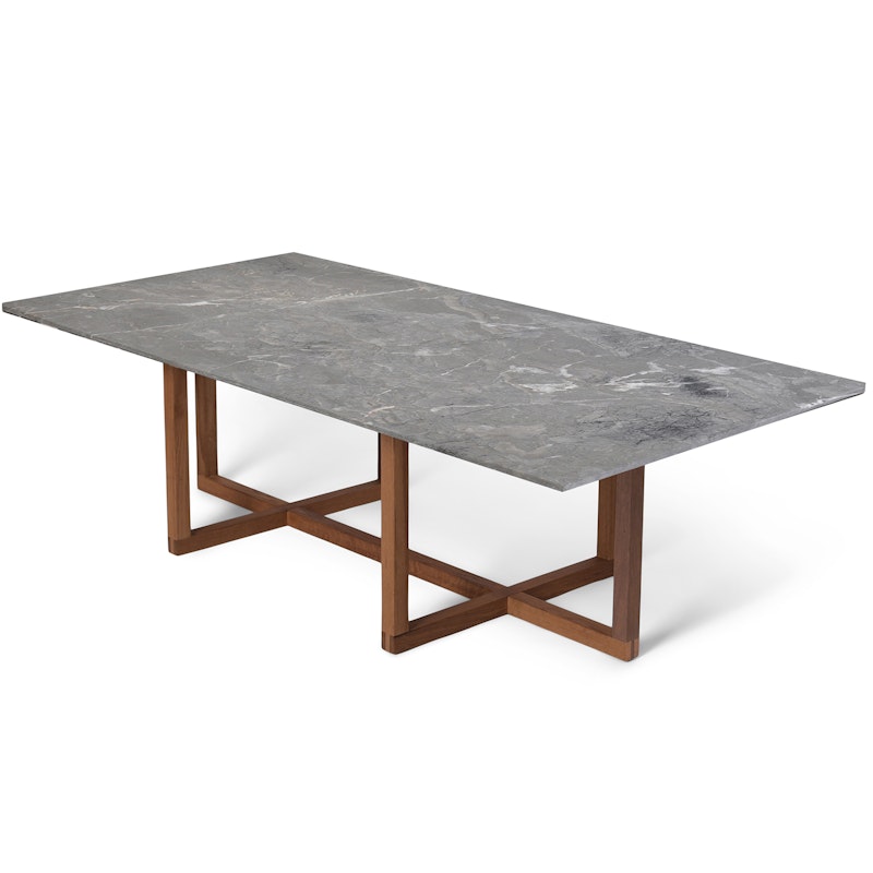 Ninety Large Coffee Table 140x70x40 cm, Smoked Oak/Grey Marble