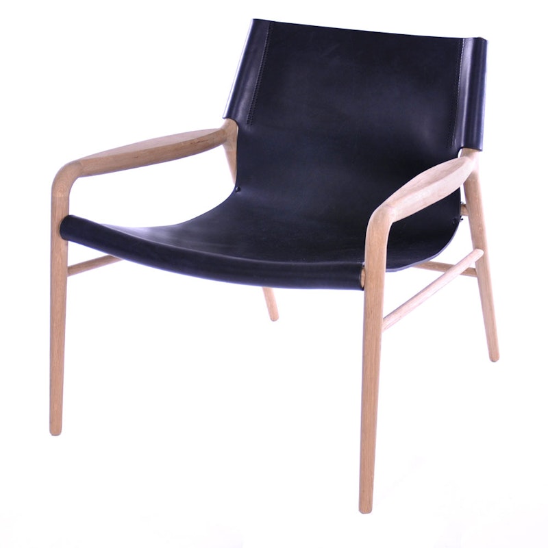 Rama Armchair, Soaped Oak / Black