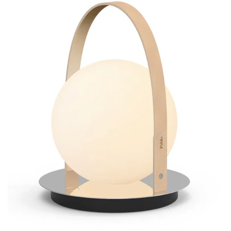 Bola Lantern Portable, Chrome / Tan / Opal