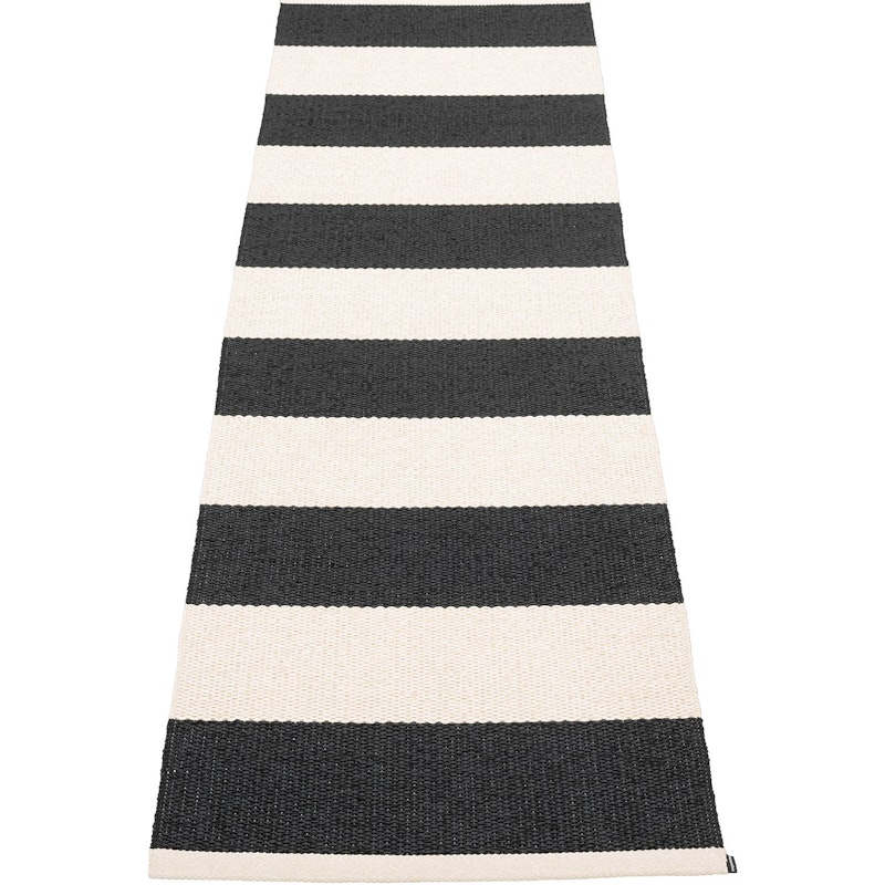 Bob Rug 70x225 cm, Black / Vanilla