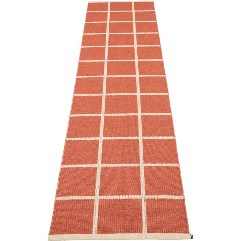 Criss Plastic Rug Brick / Cream, 70x300 cm