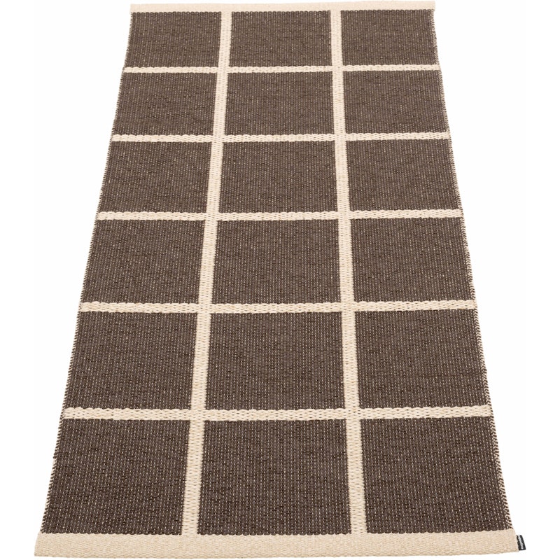 Criss Plastic Rug Dark Brown / Cream, 70x150 cm