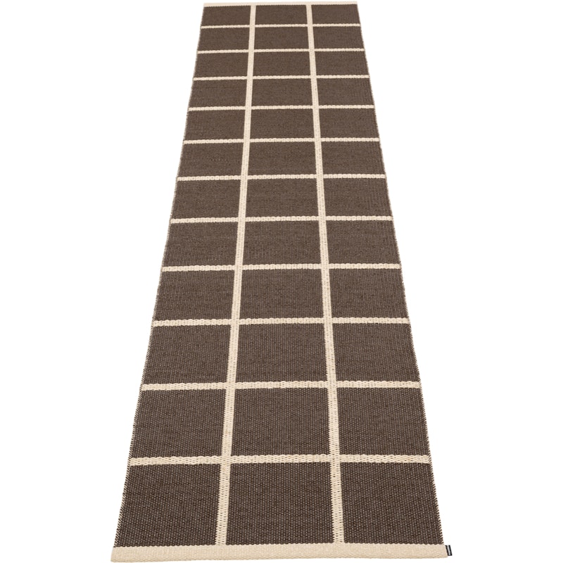 Criss Plastic Rug Dark Brown / Cream, 70x300 cm