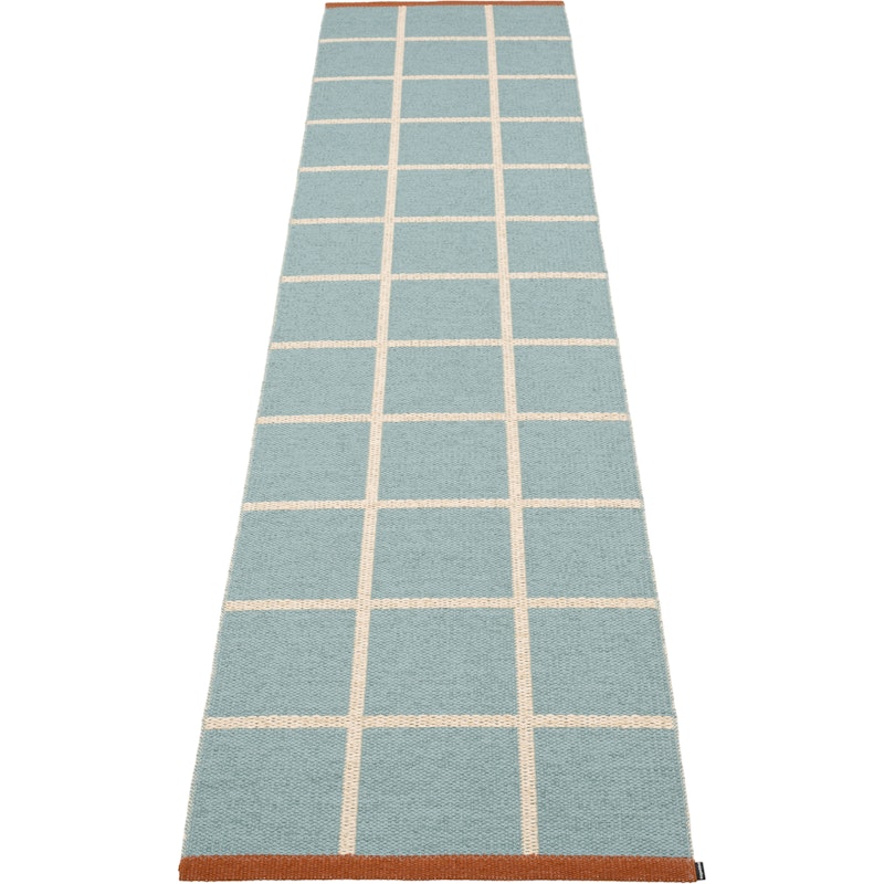 Criss Plastic Rug Haze / Cream / Rust, 70x300 cm