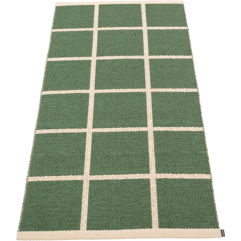Criss Plastic Rug Leaf / Cream, 70x150 cm