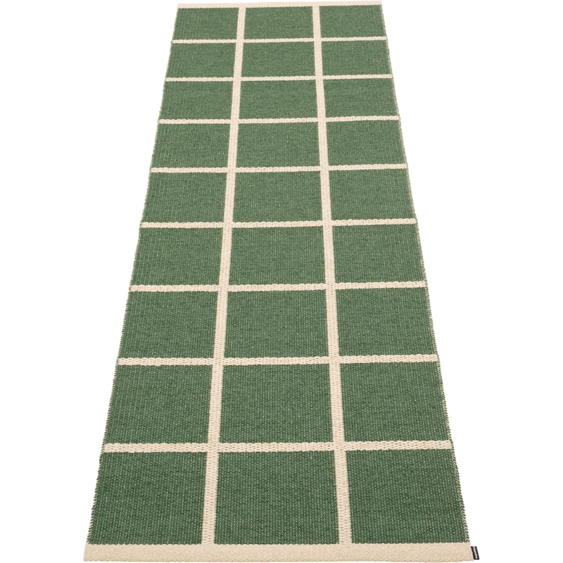Criss Plastic Rug Leaf / Cream, 70x225 cm