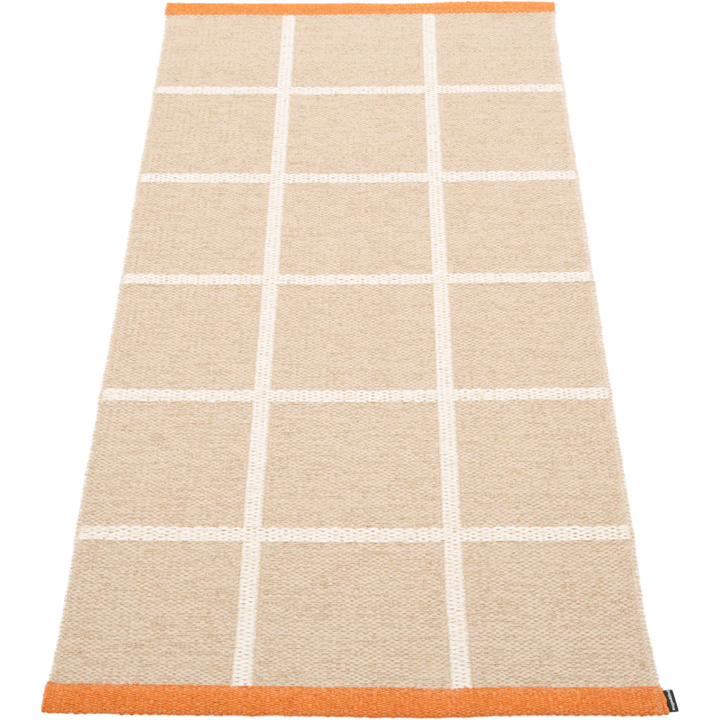 Criss Plastic Rug Beige / Vanilla / Pale Orange, 70x150 cm
