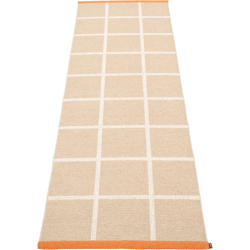Criss Plastic Rug Beige / Vanilla / Pale Orange, 70x225 cm