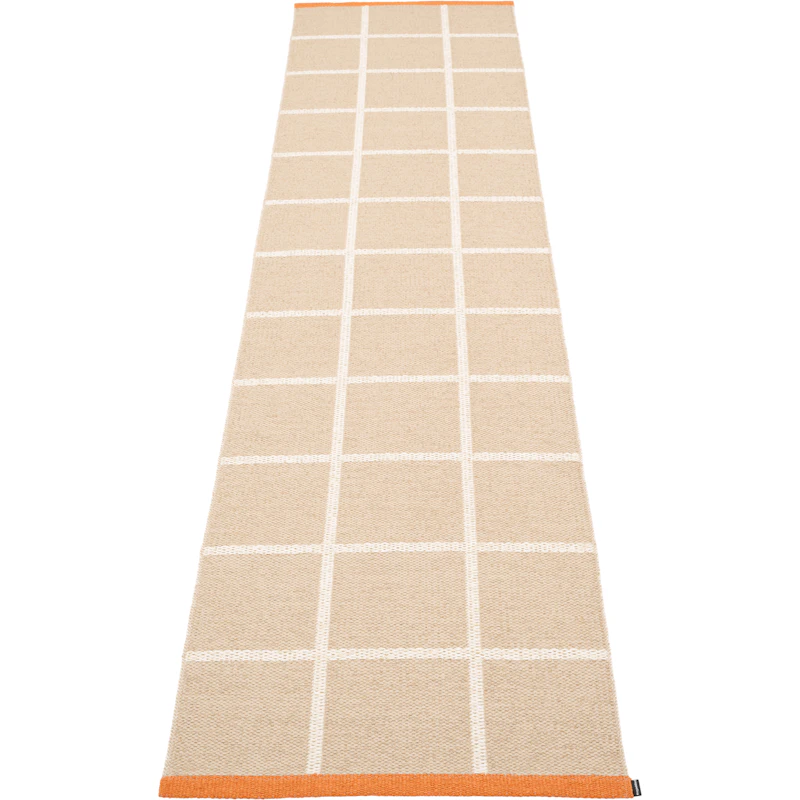 Criss Plastic Rug Beige / Vanilla / Pale Orange, 70x300 cm