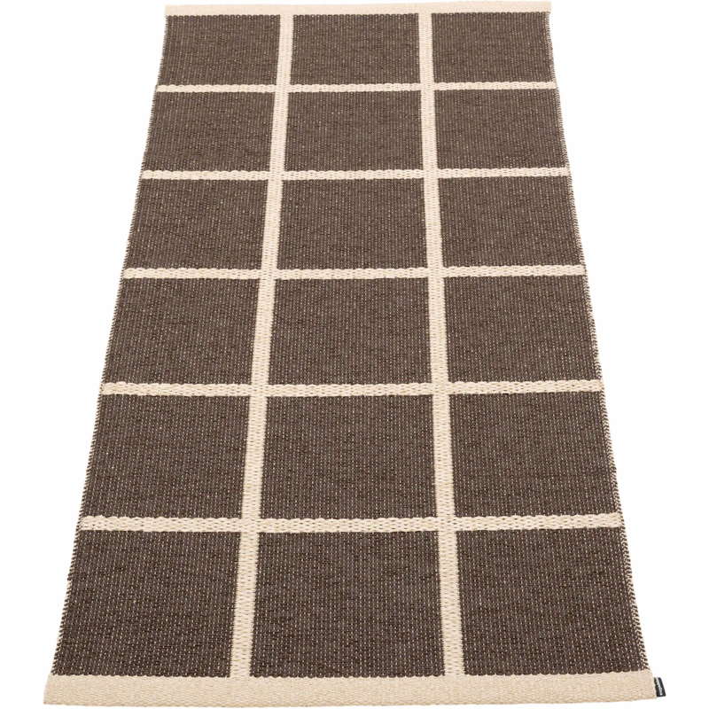 Criss Plastic Rug Dark Brown / Cream, 70x150 cm