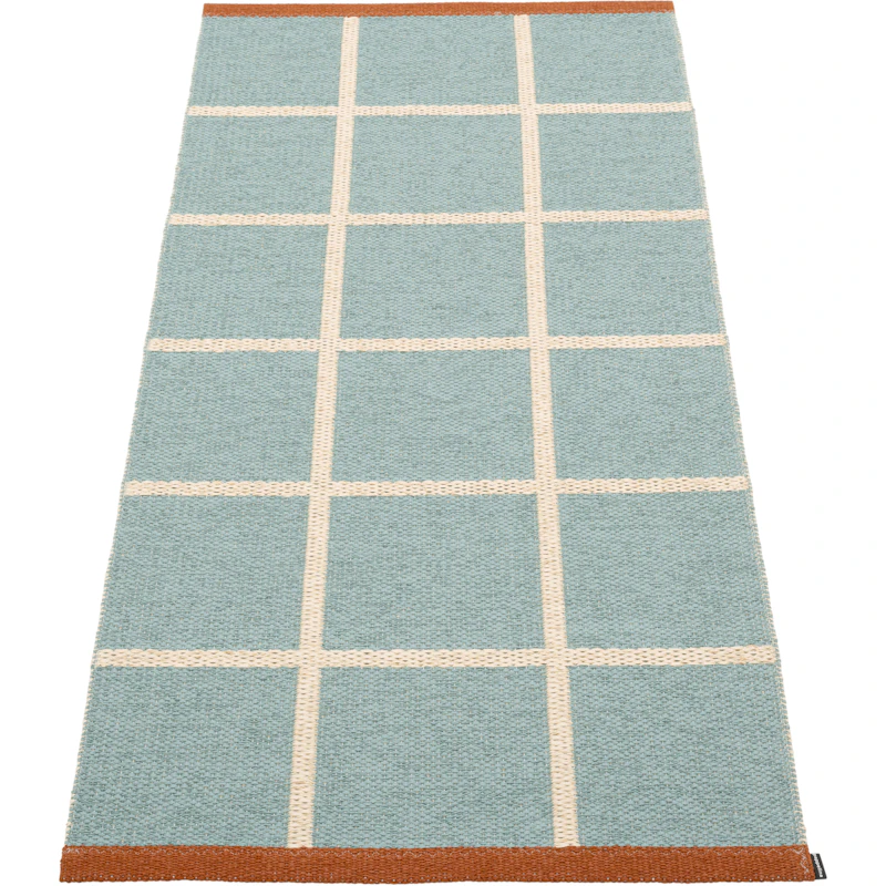 Criss Plastic Rug Haze / Cream / Rust, 70x150 cm