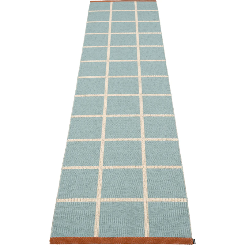Criss Plastic Rug Haze / Cream / Rust, 70x300 cm