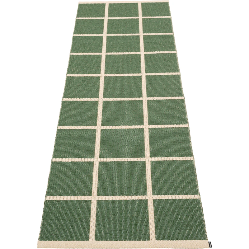 Criss Plastic Rug Leaf / Cream, 70x225 cm