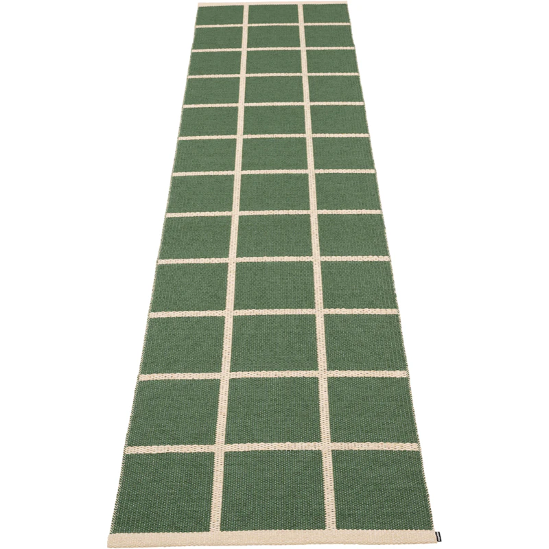 Criss Plastic Rug Leaf / Cream, 70x300 cm