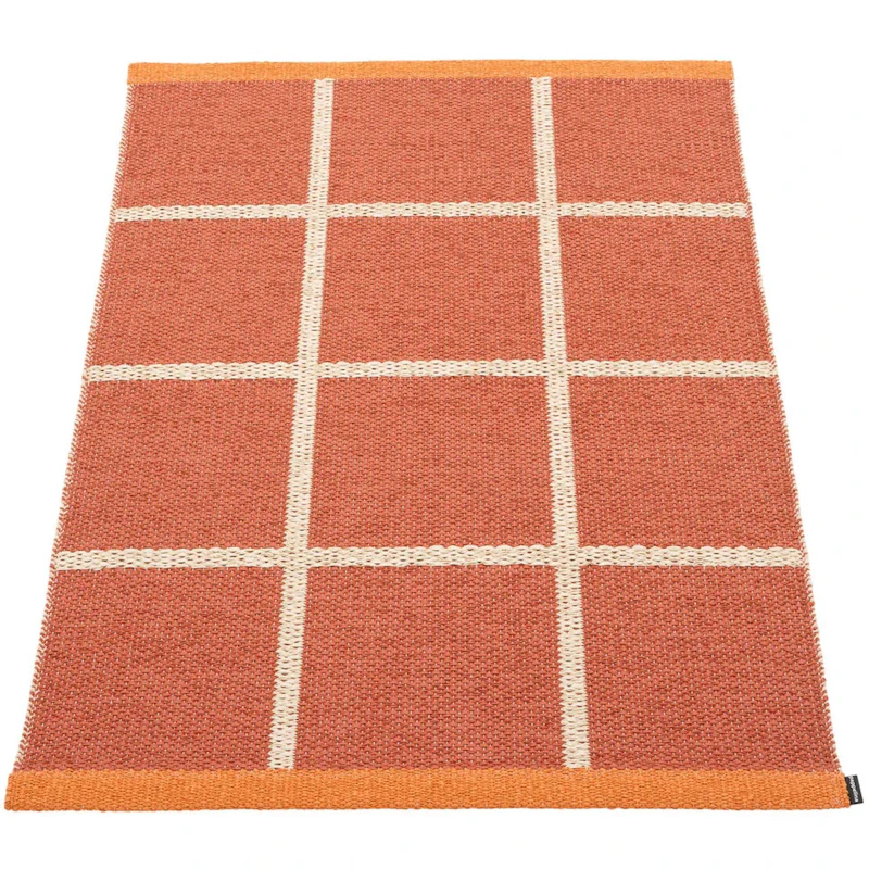 Criss Pop Plastic Rug 70x100 cm, Brick / Cream / Pale Orange