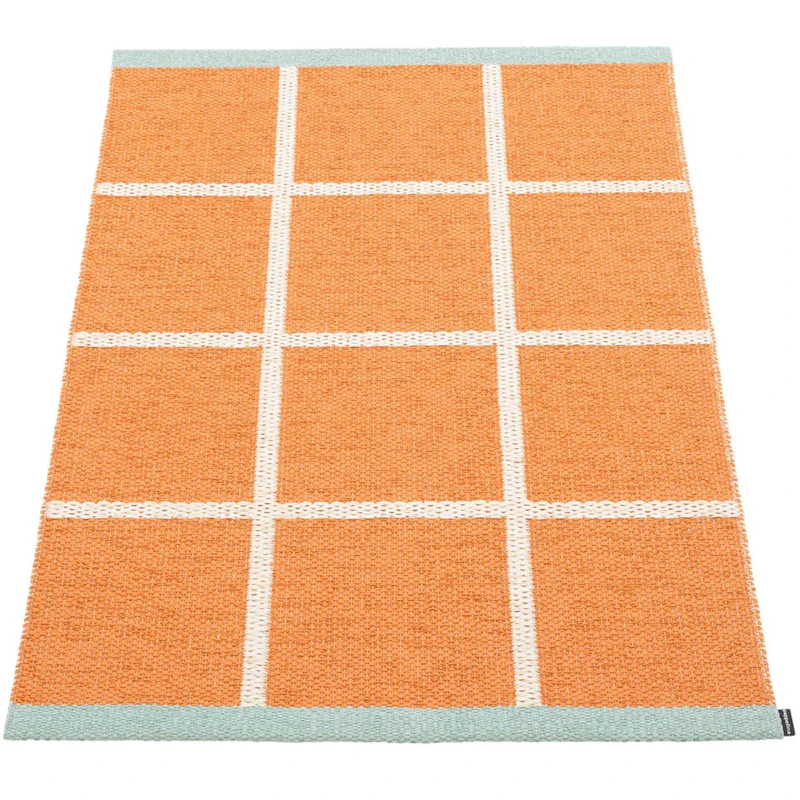 Criss Pop Plastic Rug 70x100 cm, Pale Orange / Vanilla / Pale Turquoise