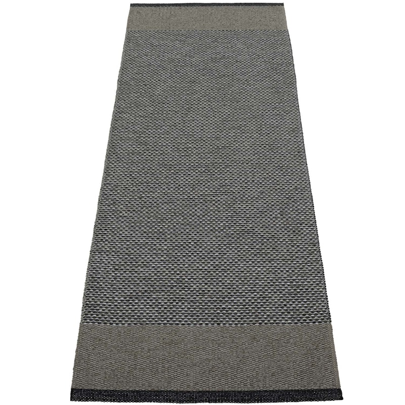 Edit Rug Black / Charcoal / Granite Metallic, 85x260 cm