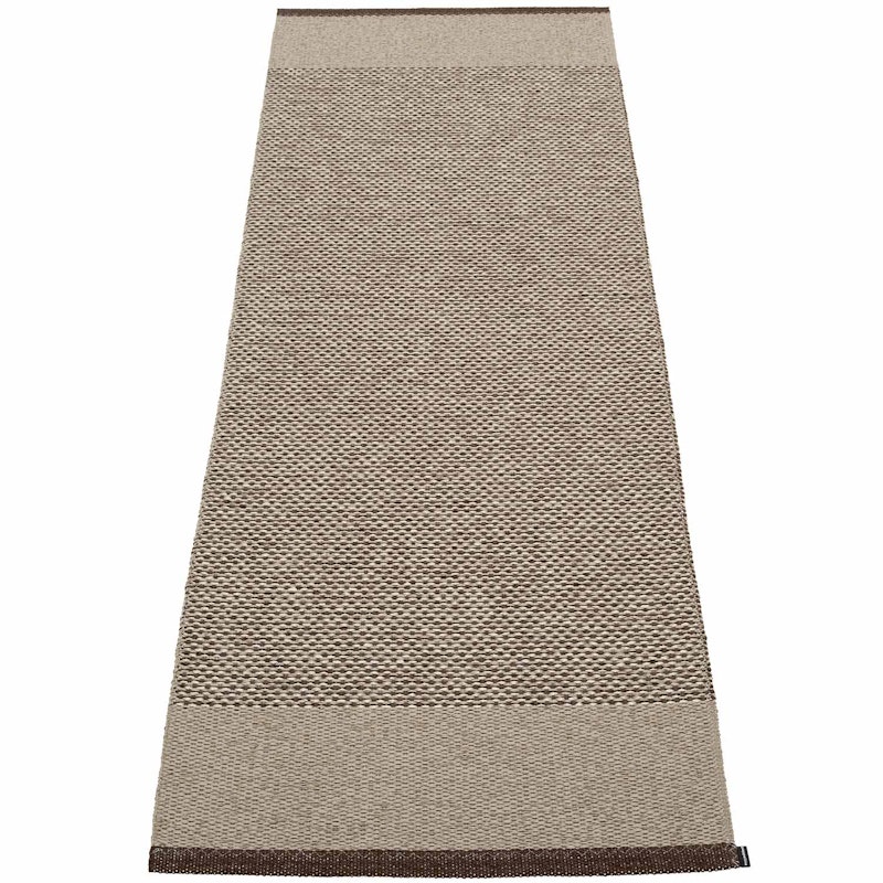 Edit Rug Dark Brown / Dark Linen / Linen Metallic, 85x260 cm