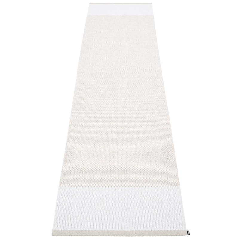 Edit Rug Fossil / White / White Metallic, 70x300 cm