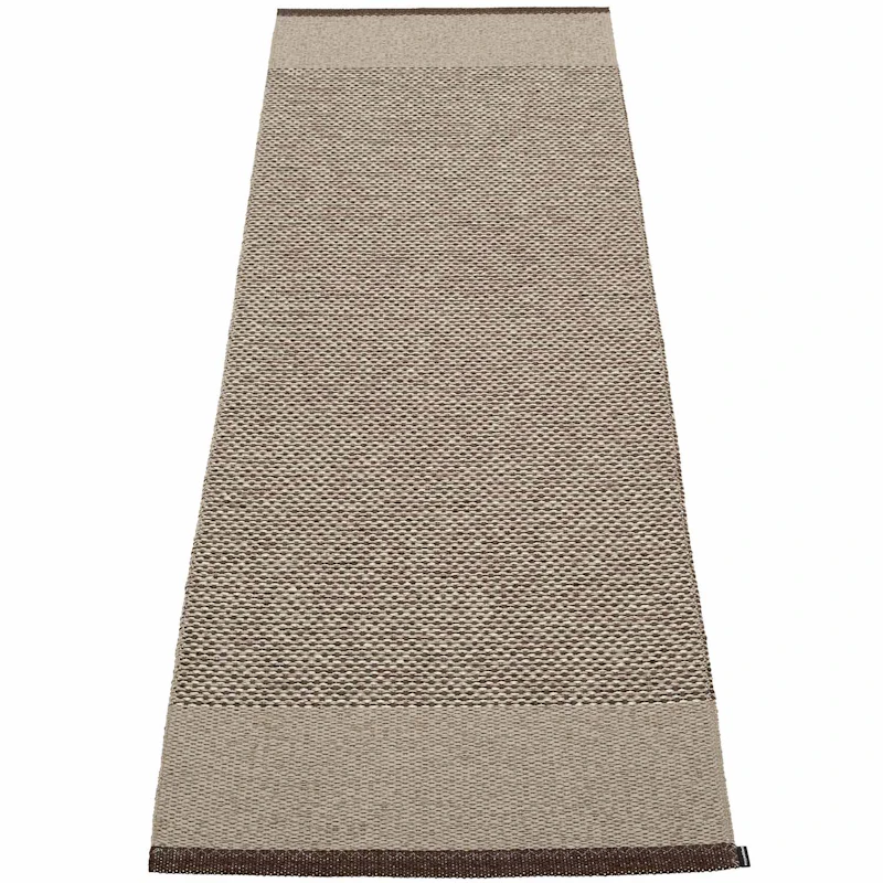 Edit Rug Dark Brown / Dark Linen / Linen Metallic, 85x260 cm