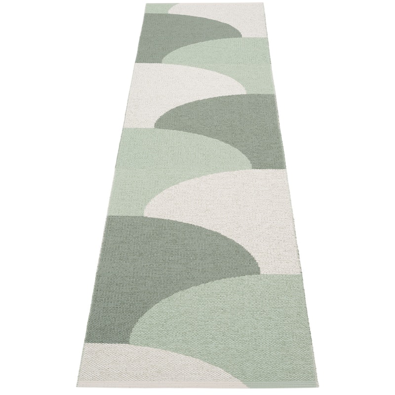 Hill Rug 70x270 cm, Army / Misty Mint / Fossil Grey