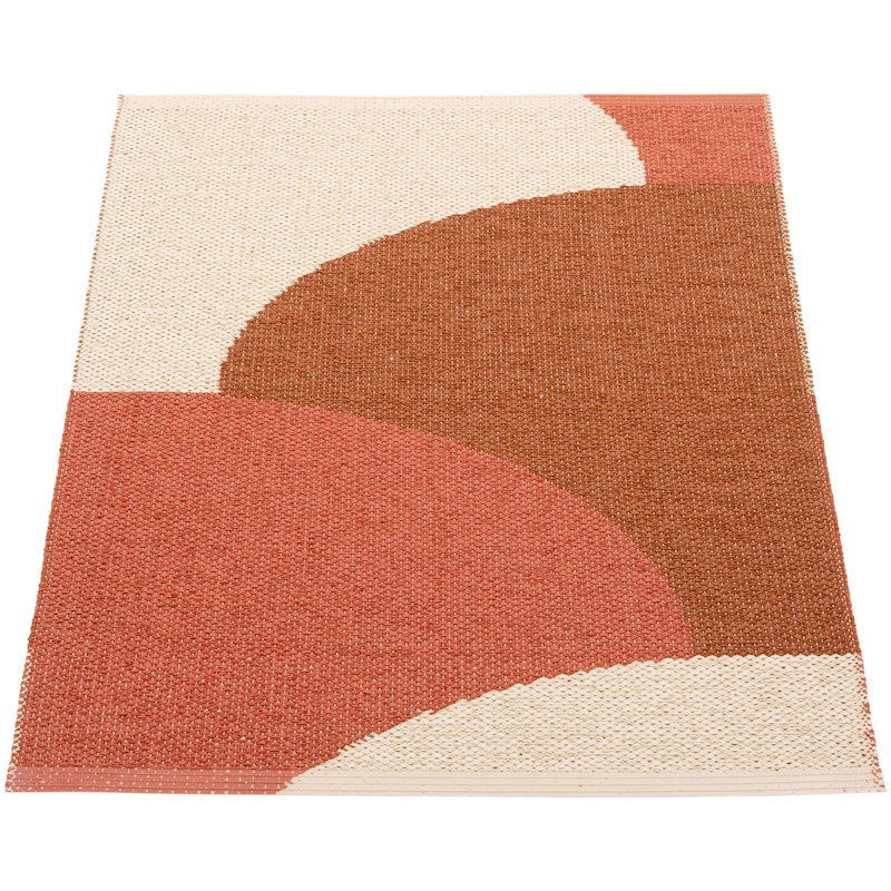 Hill Rug 70x90 cm, Brick / Rust / Cream