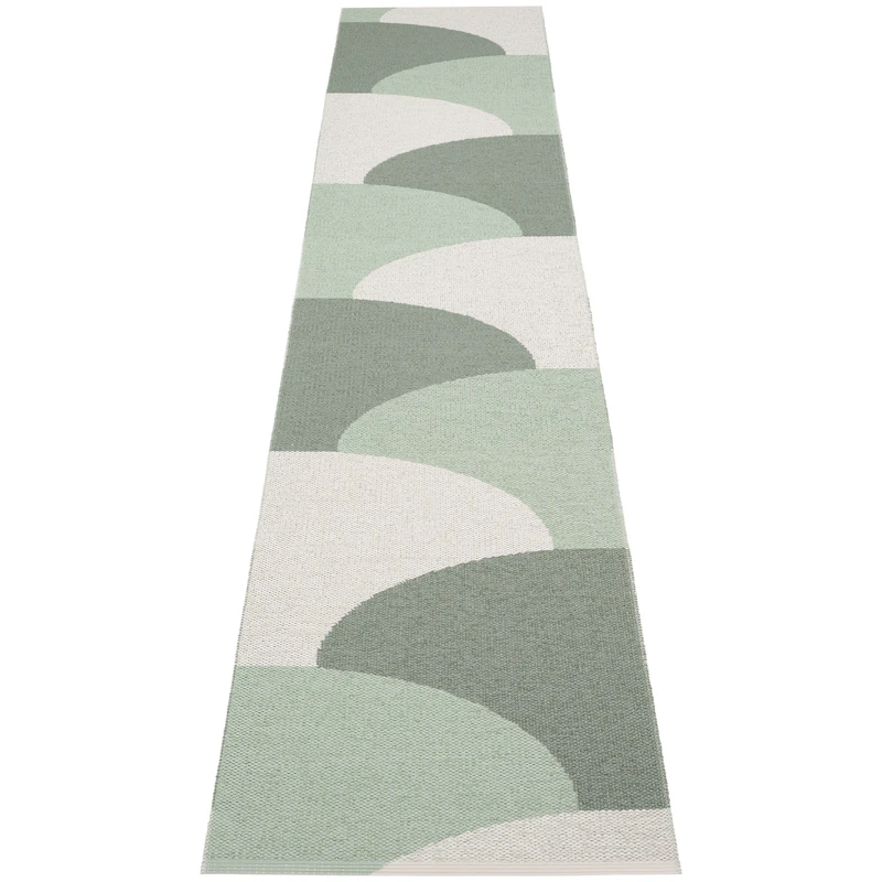 Hill Rug 70x360 cm, Army / Misty Mint / Fossil Grey